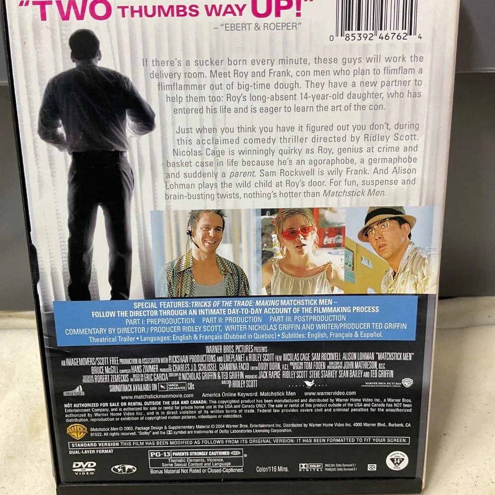 DVD - Matchstick Men. V99